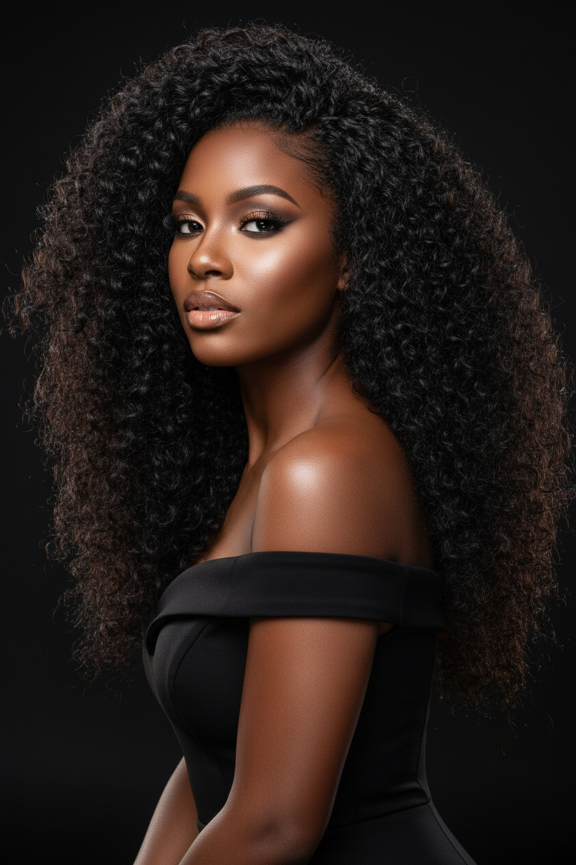 Raw Hair Curly porté